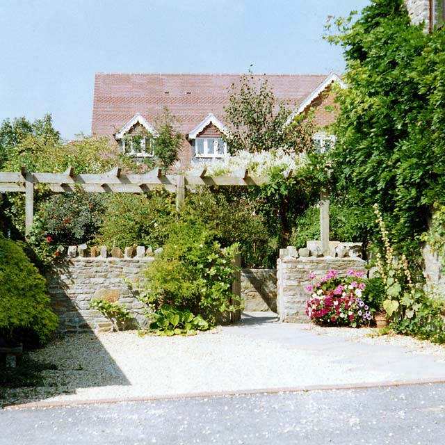 Barn conversion garden in Nailsea, near Bristol, Somerset