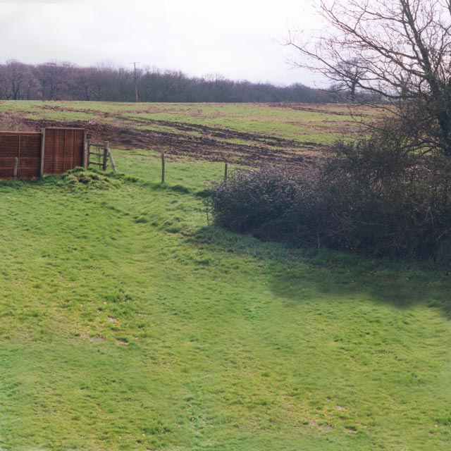 A garden in a rural landscape at Barrow Gurney, near Bristol, Somerset, before landscaping had begun