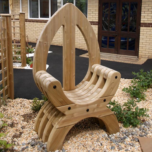 The courtyard transformed into a sensory garden