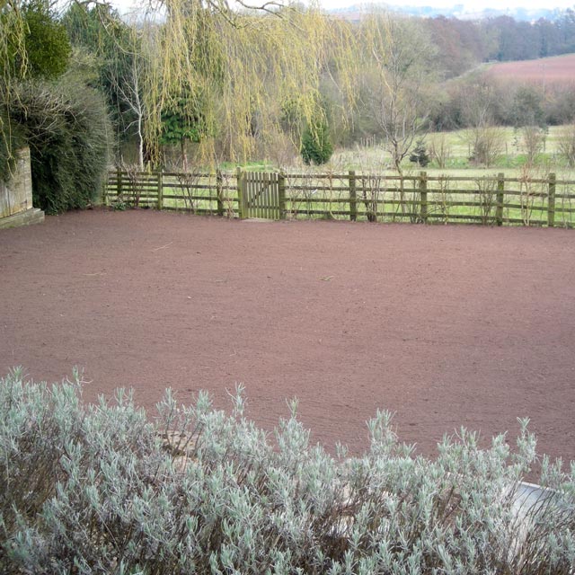 Example of the new planting style at Chew Magna, near Bristol, Somerset: garden before it was redesigned